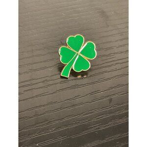 Four-Leaf Clover Green Luck oc the Irish Enamel Pin Brooch